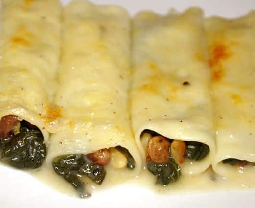 CANELONES DE ESPINACAS